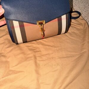 Burberry Navy and Beige Crossbody Bag